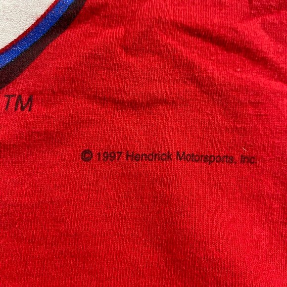 Vintage 90s Ricky Craven Budweiser NASCAR T Shirt Mens Large All Over Print - Picture 4 of 16